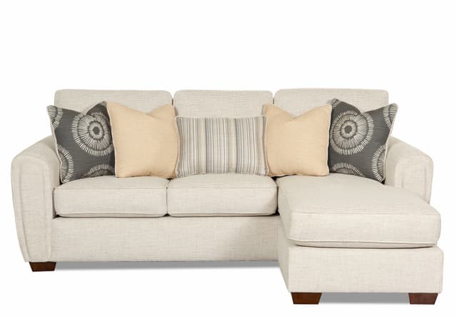 Wood House Upholstery Creme Mason Chaise Sofa-1