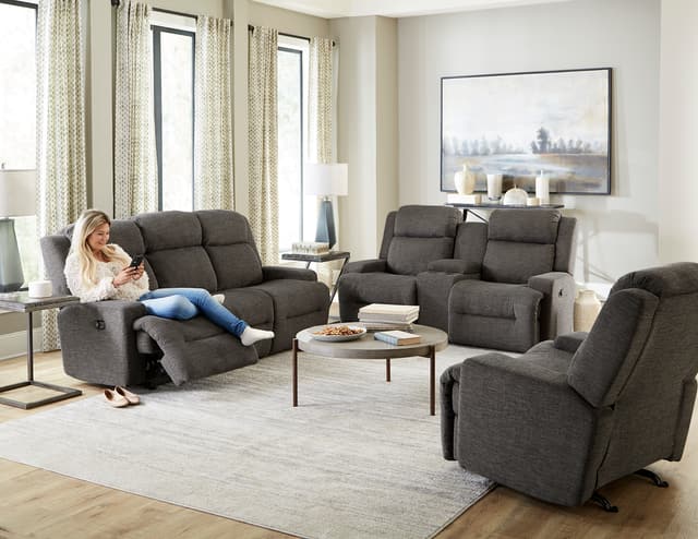 Best Home Furnishings® O'Neil Power Reclining Sofa with Drop Down Table-4