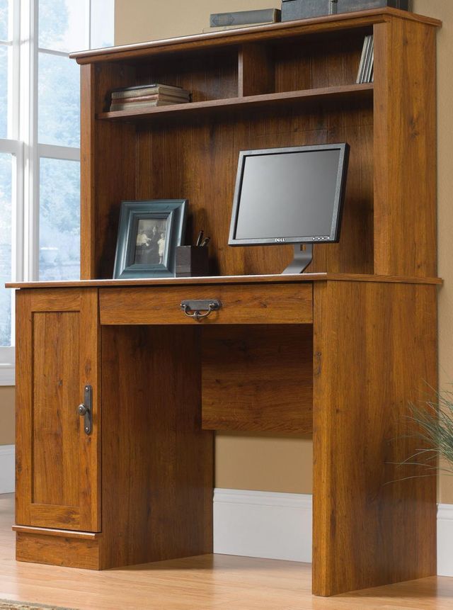 Sauder Harvest Mill Abbey Oak Computer Desk With Hutch 404961