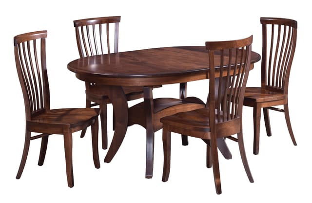 Country View Woodworking Handcrafted Amish 5 Piece Trestle Table Dining Set-0