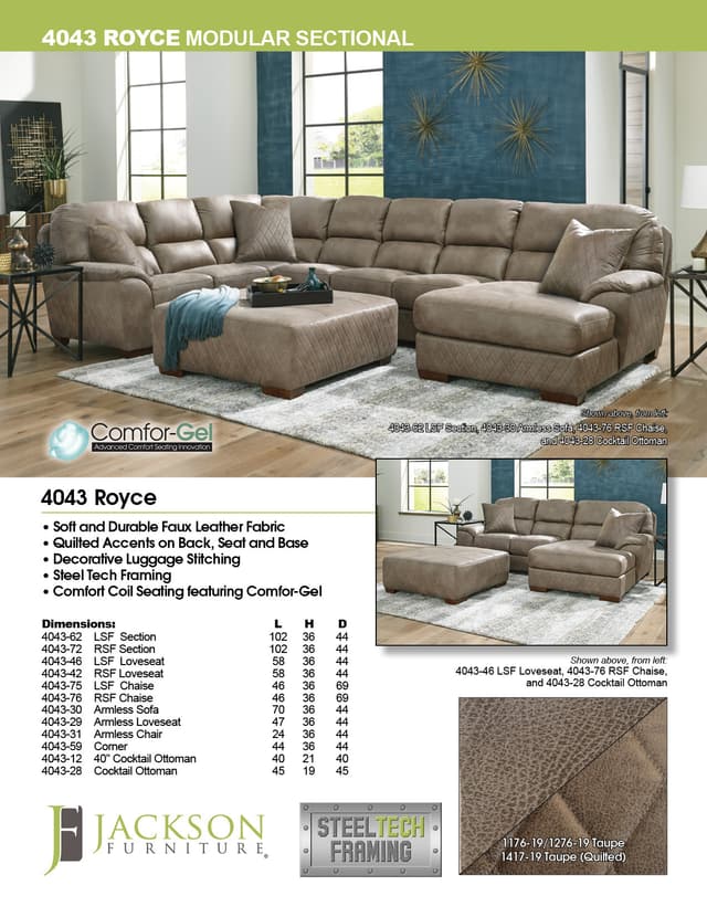 Jackson Royce 3 Piece Modular Chaise Sectional-1