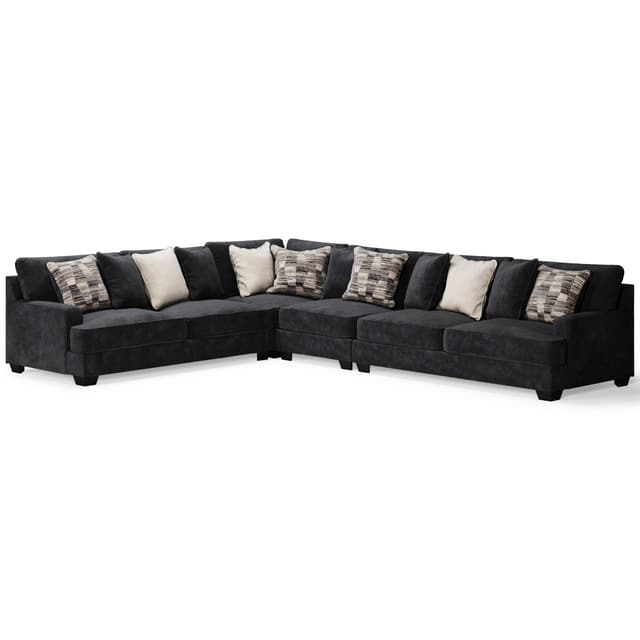 Signature Design by Ashley® Lavernett Charcoal 4-Piece Sectional-1