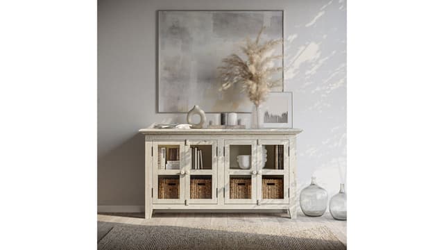 Jofran Inc. 54" Rustic Shores 4 Door Low Accent Cabinet-2