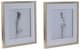 A & B Home 2-Piece Gold/White Ballet Dancer Wall Art Set-0