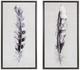 Olliix by Madison Park Flight Feathers 2 Piece Grey Framed Gel Coated Canvas Set-0