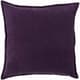 Surya Cotton Velvet Dark Purple 22"x22" Pillow Shell-0