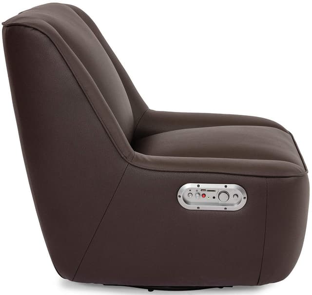 Flexsteel® Status Black Media Power Swivel Gaming Chair and Ottoman-4