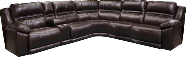 Catnapper® Bergamo Italian Leather 6 Piece Power Reclining Sectional-1