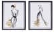 Olliix by Madison Park Posh Postures 2 Pieces Black and White Foiled Single Mat Framed Wall Art Set-0