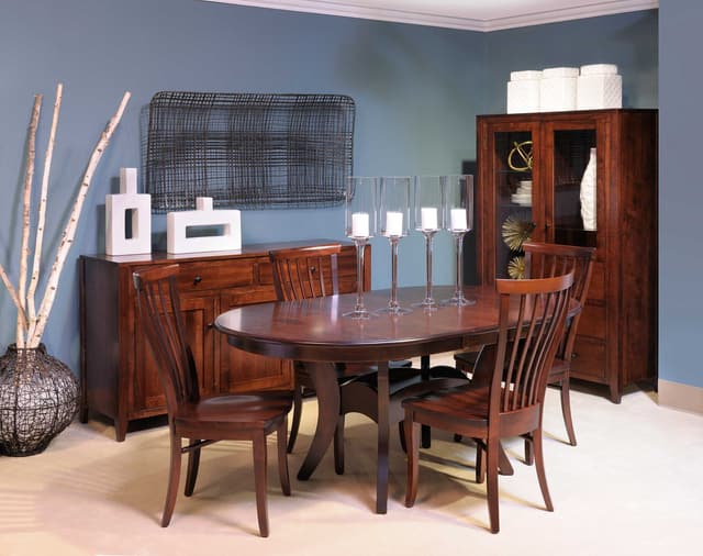 Country View Woodworking Handcrafted Amish 5 Piece Trestle Table Dining Set-1