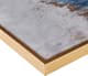 Olliix by Madison Park Blue/Grey Blue Embrace Framed Canvas with Gel Coat and Gold Foil-4