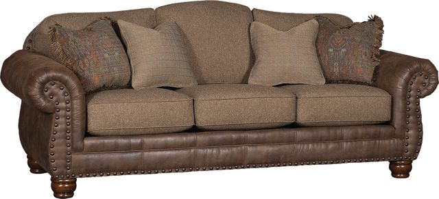 mayo leather and fabric sofa