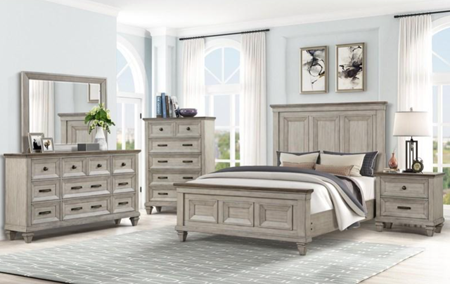 New Classic® Furniture Mariana Vintage Crème Dresser and Mirror-1