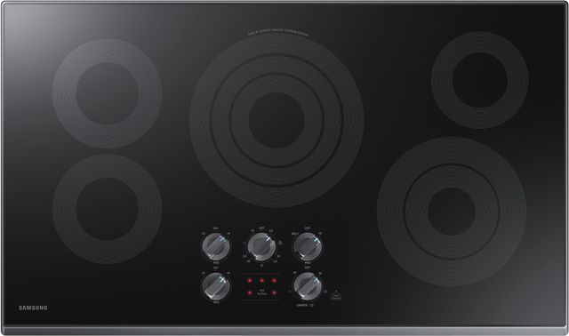 Samsung 36 Electric Cooktop Fingerprint Resistant Black Stainless