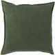Surya Cotton Velvet Dark Green 13"x19" Pillow Shell with Polyester Insert-1