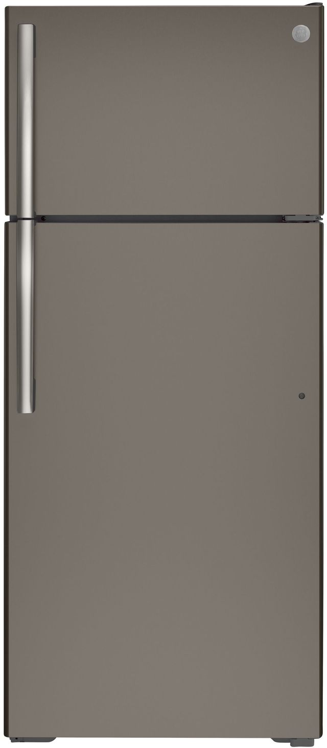 Ge 17 5 Cu Ft Slate Top Freezer Refrigerator Gte18gmnres Appliance Mart