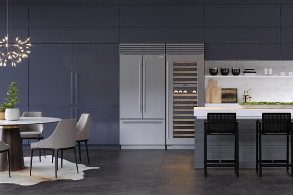 Posh Kitchen Featuring Sub-Zero Classic Series French Door Refrigerator