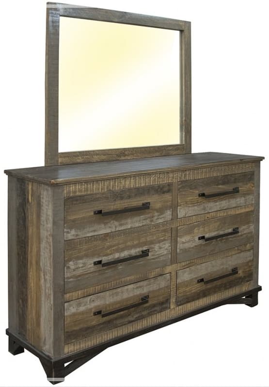 International Furniture© Loft Brown Dresser and Mirror-0