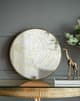 A & B Home Black/Gold/Silver Round Mirrored Decorative Tray-5