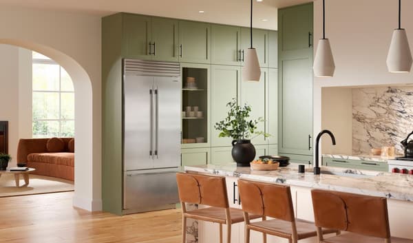 Kitchen Featuring Sub-Zero Classic Series Built In French Door Refrigerator