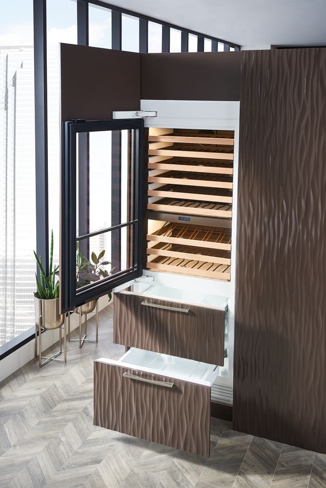 Sub Zero 30 Integrated Wine Storage With Refrigerator Drawers Iw