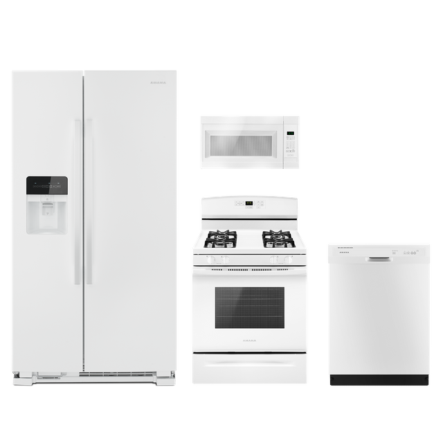 Amana® 4 Piece Kitchen PackageWhiteAMKITAGR6603SFW Advanced Maytag