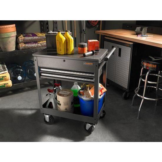 GladiatorÂ® Hammered Granite 2-Drawer Utility Cart 