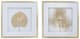 A & B Home Zola 2-Piece Gold/White Botanical Wall Art Set-1