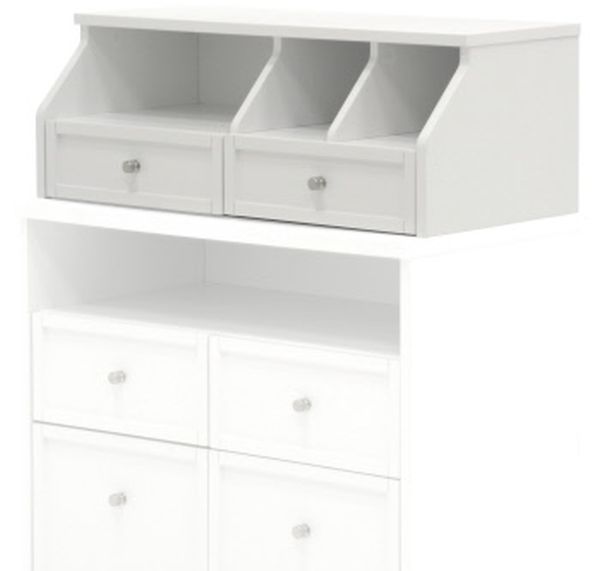 Sauder Craft Pro Series White Organizer Hutch 421416 Big Sandy