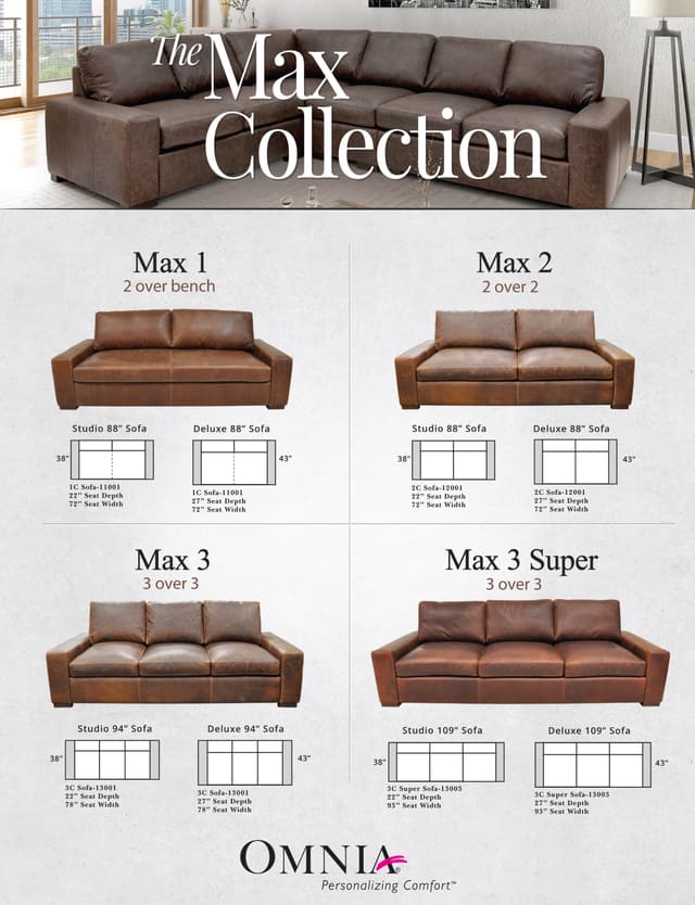 Omnia Leather Bourbon Max 2 Piece Sectional-3
