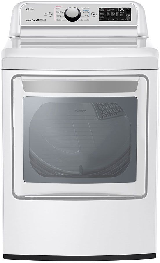 LG 7.3 Cu. Ft. White Front Load Electric Dryer-DLE7300WE | Spencer's TV