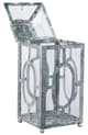 A & B Home Clear/Silver Distressed Lantern-2