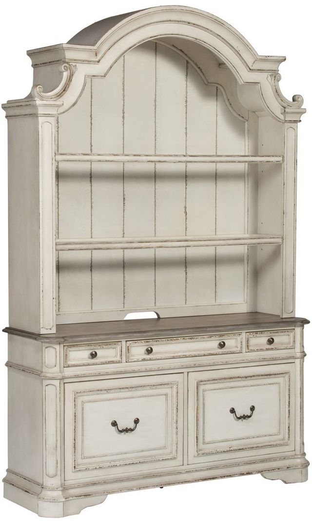 Liberty Furniture Magnolia Manor 2 Piece Antique White Credenza