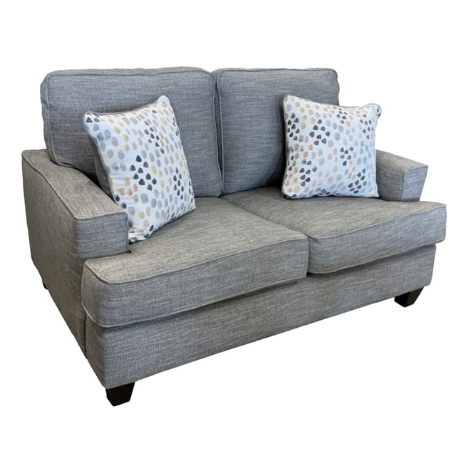 Wood House Upholstery Olathe Slate Bayside Loveseat-0
