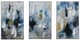 A & B Home 3-Piece Blue/Gold Colleen Wall Art Set-1