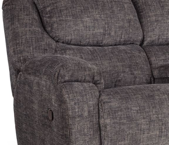 HomeStretch Custom Comfort Black/Brown Power Reclining Console Loveseat-2