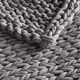 Olliix by Madison Park Chunky Double Knit 1 Dark Grey Handmade Chunky Double Knit Throw-1