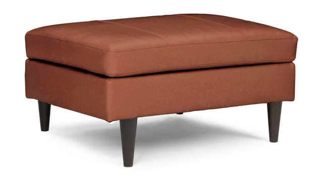 Best™ Home Furnishings Dark Walnut Leather Ottoman-0