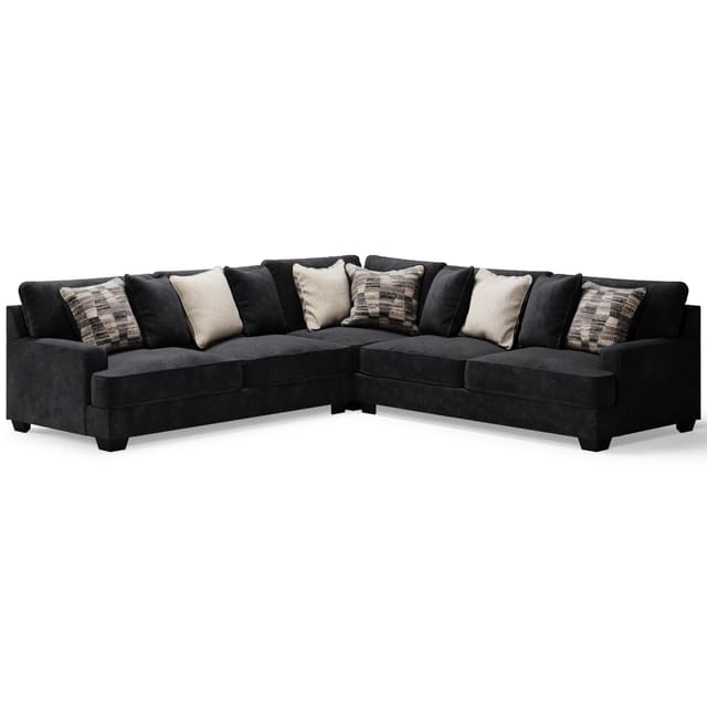 Signature Design by Ashley® Lavernett Charcoal 3-Piece Sectional-1