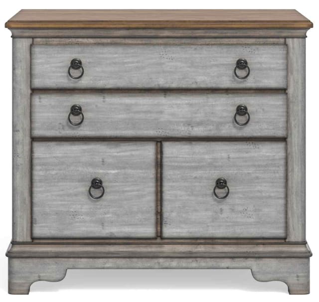 Flexsteel® Plymouth® Distressed Graywash Lateral File Cabinet-1