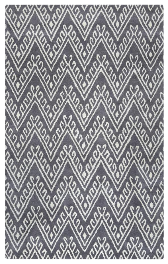 Rizzy Home Bradberry Down Gray Chevron 5' x 8' Rug-0