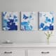 Olliix by Madison Park Cobalt Garden 3 Piece Blue Gel Coated Canvas-0