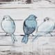Olliix by Madison Park Perched Birds Grey and White Hand Painted Wood Plank-1