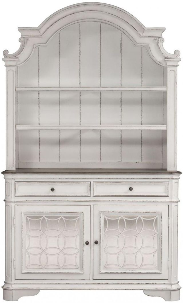 Liberty Furniture Magnolia Manor Antique White Hutch And Buffet Magnolia Manor Antique White Hutch