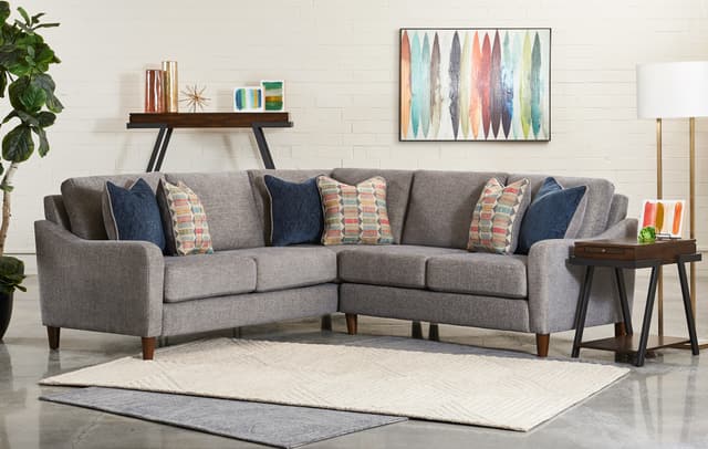 Wood House Upholstery Coach Stonewash Weston Sectional-0