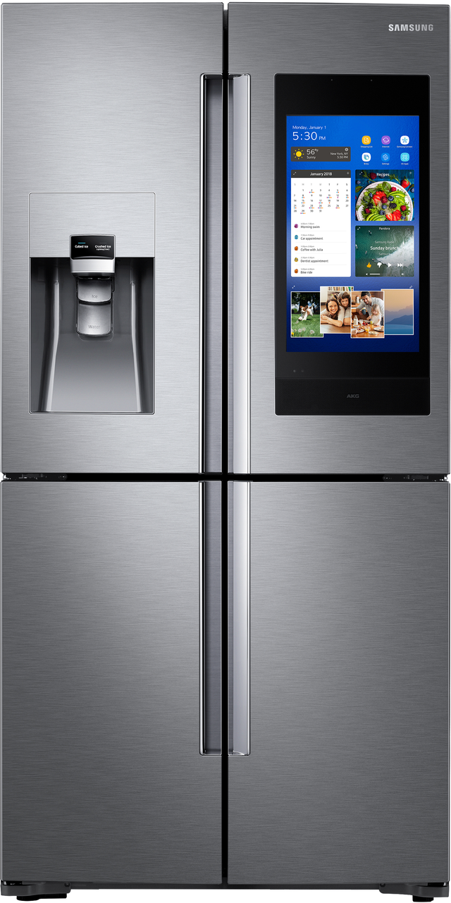 Samsung 22 Cu Ft Capacity Counter Depth Refrigerator Fingerprint