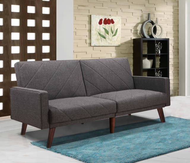 Milton Green Stars Gray Split Back Futon Sofa Bed-0