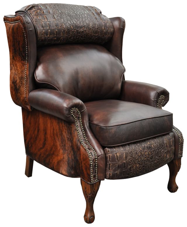 Omnia Leather Alexandria Traditional High Leg Recliner-0