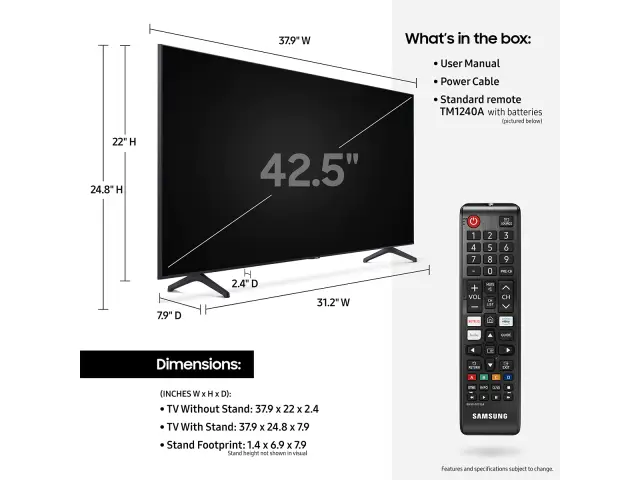 Samsung 43" Class TU7000 Crystal UHD 4K Smart TV-3