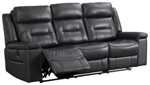 Signature Design by Ashley® McAdoo Charcoal Power Reclining Sofa-2